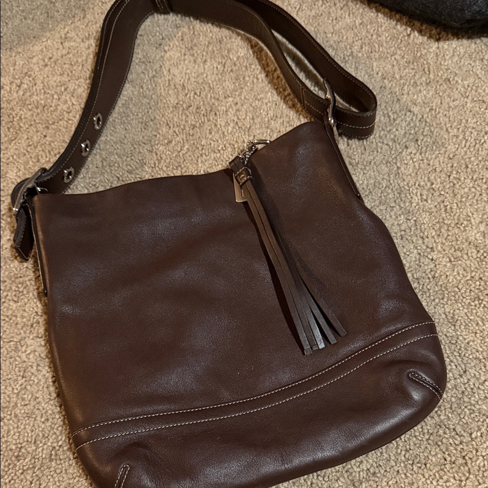 Coach Soho Slim Duffel Crossbody 1415 Leather Shoulder Bag Y2K